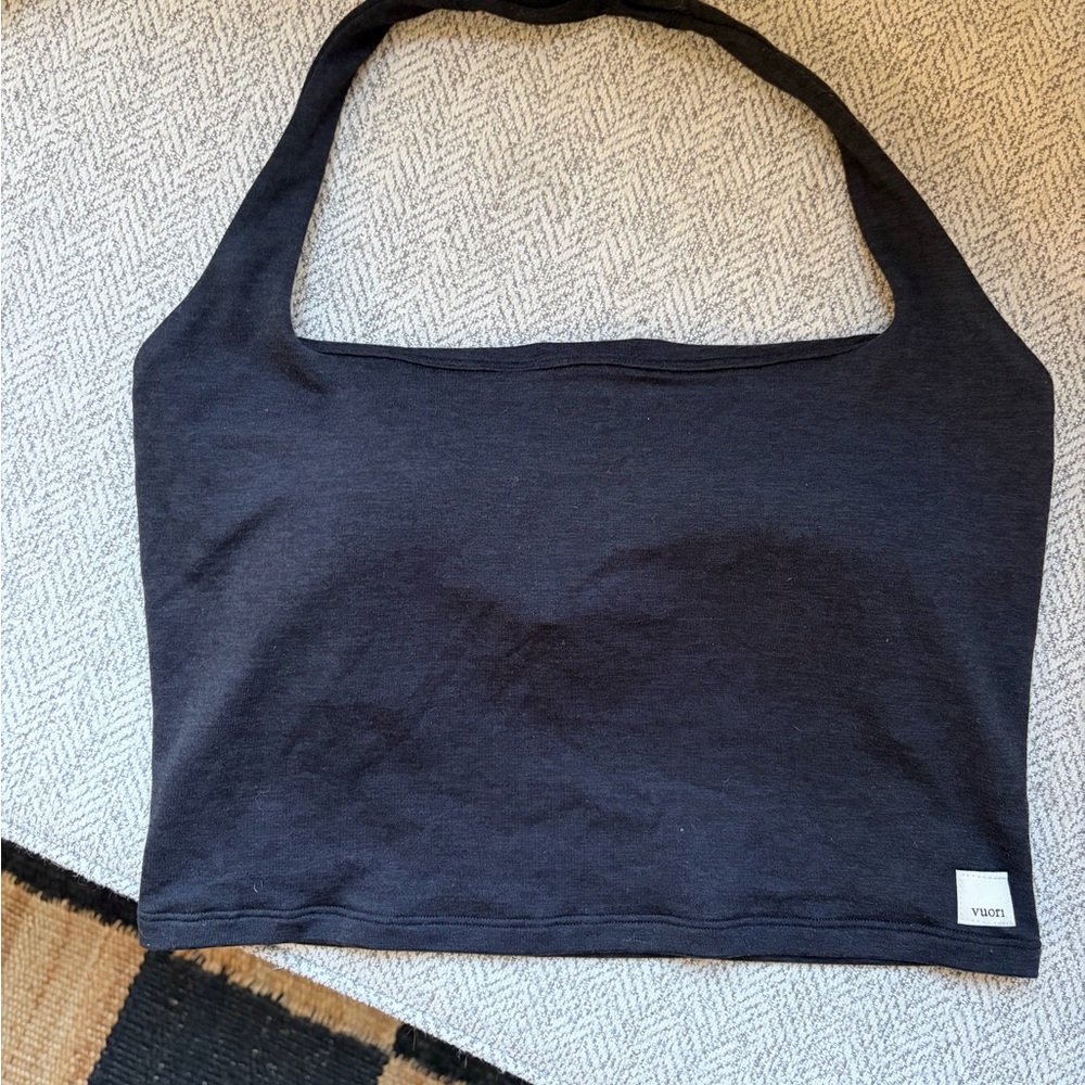 Vuori All the Feels Charcoal Halter Tank Top Bra